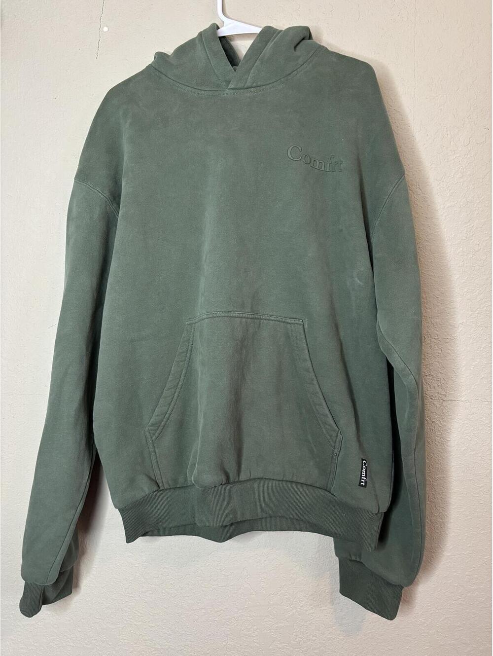 Comfrt Oversized Pullover Hoodie Sage Green Size L